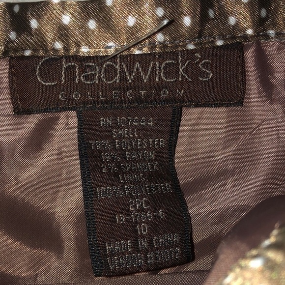 Chadwick's Skirt Herringbone Polka Dot Flare - Picture 3 of 4